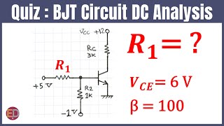 Transistor Voltage Divider Biasing BJT Circuit Analysis Example  BJT NPN Solved Problem [upl. by Onitselec]