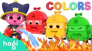 🚒 🔥 Learn Colors with Colorful Fire Truck  Colors for Kids｜Hogi Colors｜Hogi Pinkfong [upl. by Cohlette]