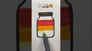 Fill the Jar with Me✨ shorts viral fruitsColoring satisfyingcoloring art [upl. by Bobette]