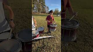 Trinity High School Drum Practice Creekside ParkArchdale NC 111024 [upl. by Ellenoj574]