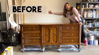 Will you be mad about this dresser flip  Dresser Makeover  Furniture Flip  Painted Dresser [upl. by Eibber160]