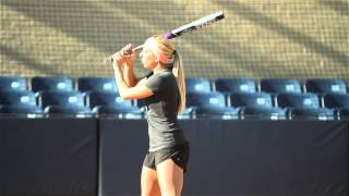 Softball Hitting Tips Batters Box Routine  Amanda Scarborough [upl. by Chemush]