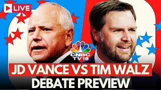 Vice Presidential Debate LIVE Tim Walz vs JD Vance Debate LIVE  US Presidential Elections  N18G [upl. by Siwel217]