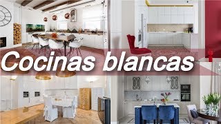 Ideas 🥡 cocinas blancas modernas  modelos de cocinas [upl. by Carrington]