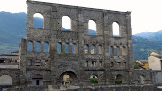 Roman theater of Aosta Aosta Aosta Valley Italy Europe [upl. by Stambaugh963]