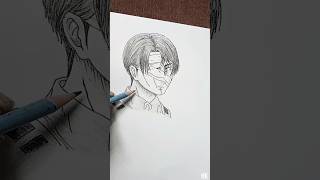 Levi Ackerman 💫🔥 sketch levi eren mikasa aot sketch [upl. by Anayeek]