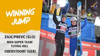 ZajcPrevc come out on top in Oberstdorf  FIS Ski Jumping World Cup 2324 [upl. by Adnerol]