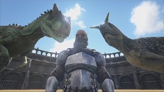 ALLOSAURUS VS CARNOTAURUS  ARK Survival Evolved [upl. by Virnelli]