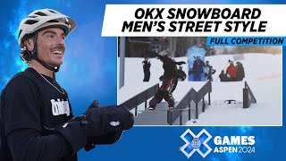 OKX Men’s Snowboard Street Style FULL COMPETITION  X Games Aspen 2024 [upl. by Canute740]