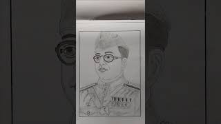 Netaji Subhash Chandra Bose Drawing Hard Work shortvideo [upl. by Legyn355]