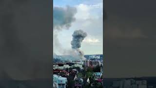 🇷🇺vs🇺🇦 kalibr cruise missile impact lviv russiaukraineconflict shorts war military [upl. by Seidule367]