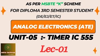 1 Analog Electronics Unit5 Specialized IC Application Lec01 MSBTE Diploma 2nd Year K Scheme [upl. by Balough]