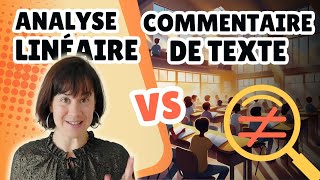 Différences entre le commentaire et lanalyse linéaire  En 3 min ⏱ [upl. by Htiffirg95]