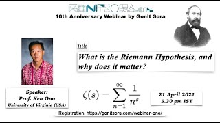 What is the Riemann Hypothesis and why does it matter by Prof Ken Ono [upl. by Aiehtela]