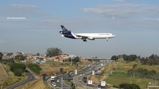 B747 amp MD11F OS GIGANTES DE 3 E 4 MOTORES NO AEROPORTO INTERNACIONAL DE VIRACOPOS [upl. by Stacie]