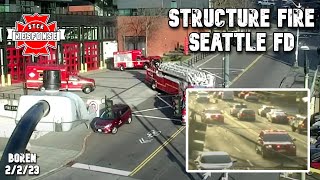 Seattle Fire responds to a false alarm structure fire [upl. by Tneicniv622]