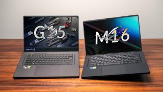 ASUS Zephyrus G15 vs ASUS M16 Review  AMD or Intel [upl. by Llehcear]