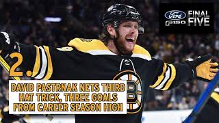 Ford Final Five David Pastrnak Nets Third Hat Trick Of Season [upl. by Ursas782]