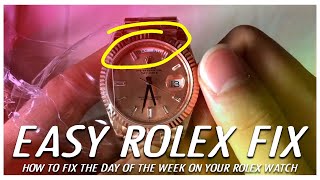 How to fix your Rolex Date Time stuck between days of the week SOLVED [upl. by Tollmann]