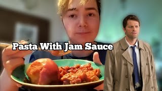 Recreating Pasta With Jam Sauce from Misha Collins Video  Supernatural [upl. by Felicle]