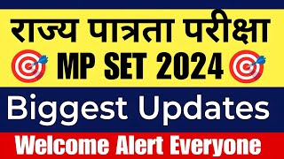 MP SET Exam Biggest Updates  SET EXAM Latest Updates [upl. by Eittak]