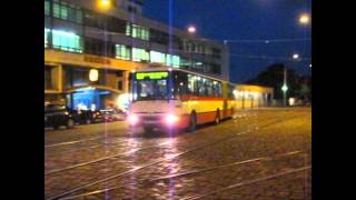 Noční rozjezd autobusů MHD Brno od hlavního nádraží ve 400 h 15 6 2012 [upl. by Neilson]