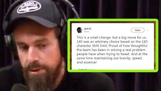 Why Twitter Doubled Its Character Limit  Joe Rogan and Jack Dorsey [upl. by Zeph241]