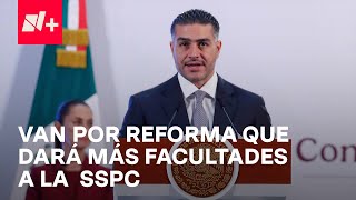 García Harfuch destaca en Primer Informe de Seguridad detenciones decomiso de drogas y armas [upl. by Paluas312]