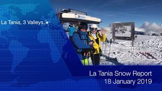 La Tania Snow Report lataniacouk 18 Jan 2019 [upl. by Mattie]