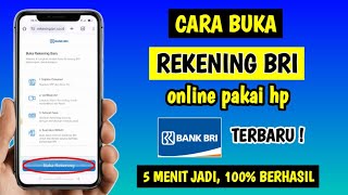 Cara Buat Rekening Bank Bri Online  Buka Rekening Bri Online [upl. by Valerio]