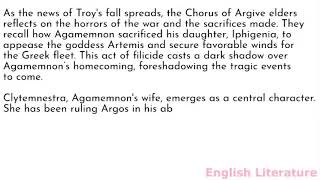 Summary and analysis of Agamemnon by Aeschylus [upl. by Sugna]