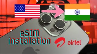 How to setup esim in India for USA purchased Iphone [upl. by Idnas]