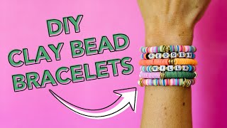 How to Make DIY Clay Bead Bracelets  The Pretty Life Girls [upl. by Najib445]