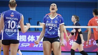 Tainara santos  Shandong vs Shanghai  China volleyball League 2024 [upl. by Keithley329]