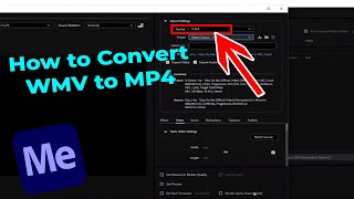 How to Convert WMV to MP4 in Adobe Media Encoder [upl. by Aenel]