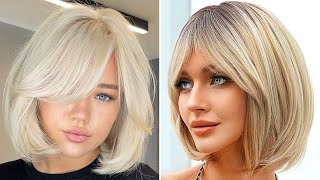 25 Classy Short Bob Haircuts And Hairstyles With Bangs For 2024  Pretty Hair [upl. by Allertse]