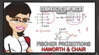 Fischer to Haworth and Chair for Glucose and Fructose Vid 5 of 5 [upl. by Yrojram]