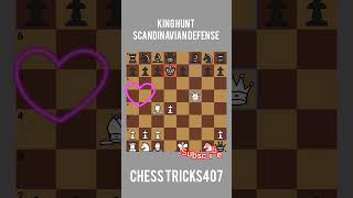 King hunt  Scandinavian Defense chess chessstrategy [upl. by Mloc]