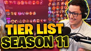 SEASON 11 TIER LIST [upl. by Procto]