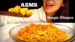 ASMR  EATING MAC AND CHEESE KRAFT DINNER MUKBANG WHISPER  MANGIA WHISPERS 먹방 [upl. by Nnylyak]