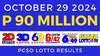 Lotto Result Today 9pm October 29 2024 PCSO [upl. by Marijn]