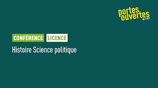 Licence Histoire Science politique [upl. by Nelyk62]