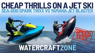 SeaDoo Spark Trixx vs Yamaha Jet Blaster  Watercraft Zone [upl. by Naek]