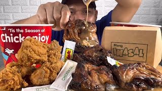 Chicken Joy vs Chicken Inasal  Jollibee vs Mang Inasal Mukbang ASMR [upl. by Ardiek]