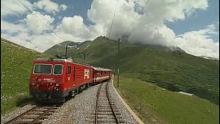 World railways Switzerland Glacier Express3 Andermatt  Disentis [upl. by Yeleak888]