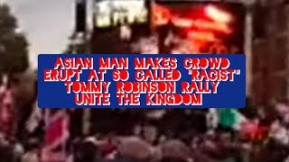 Asian man makes crowd erupt unite the kingdom rally [upl. by Erhard]