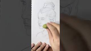 Erasing Extra graphite  Drawing Tips trendartandcraft tutorialstrending shorts slimevideo [upl. by Shinberg262]