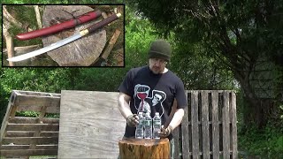 Longquan Short Broadsword 140 Slays Bottles  Fast Like Machete [upl. by Elbertina104]