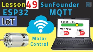 ESP32 Tutorial 49  Control DC Motor Over The internet using Adafruit IoT  SunFounders ESP32 kit [upl. by Ocsic]