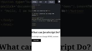 Javascript InnerHTML to Change HTML Content coding frontendprojects javascript [upl. by Lucita]